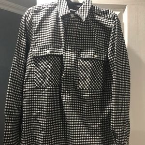 Checked long sleeve midway button shirt